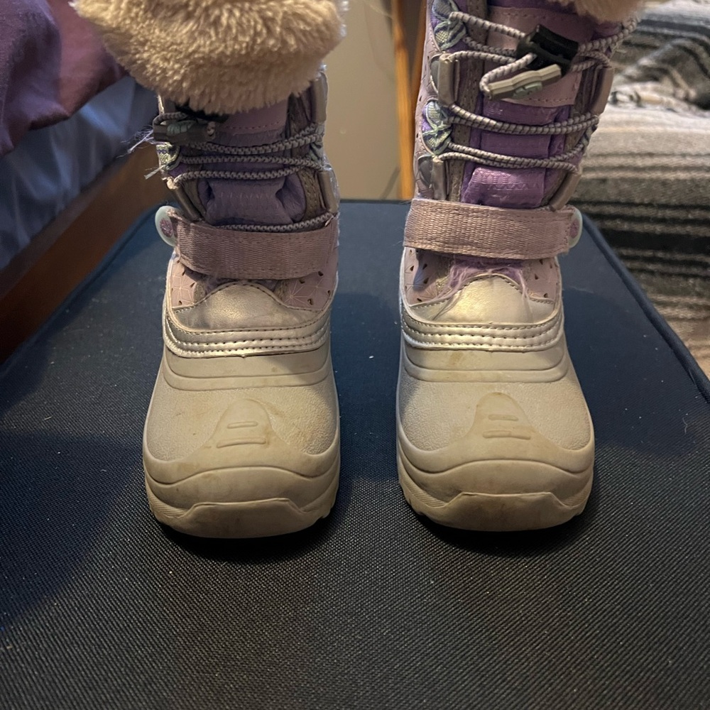 Jambu Kids Snow Boots - Purple and Gray, Size 11 little kid